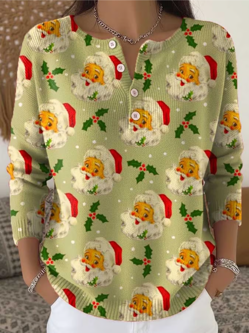 Mary | Kersttrui met Kerstmanmotief