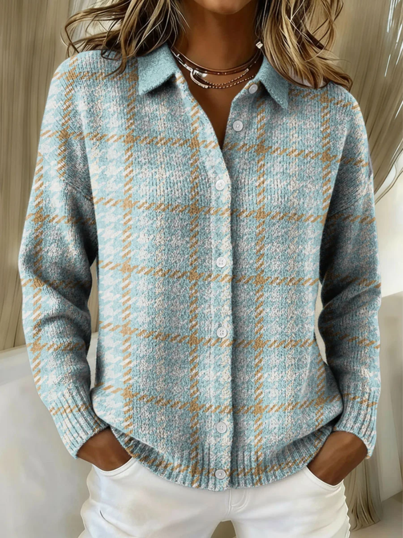 Velmara | Charmante Blouse Met Checkered Design