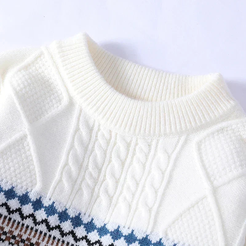 Christopher | Heren Kabeltrui met Winterpatroon