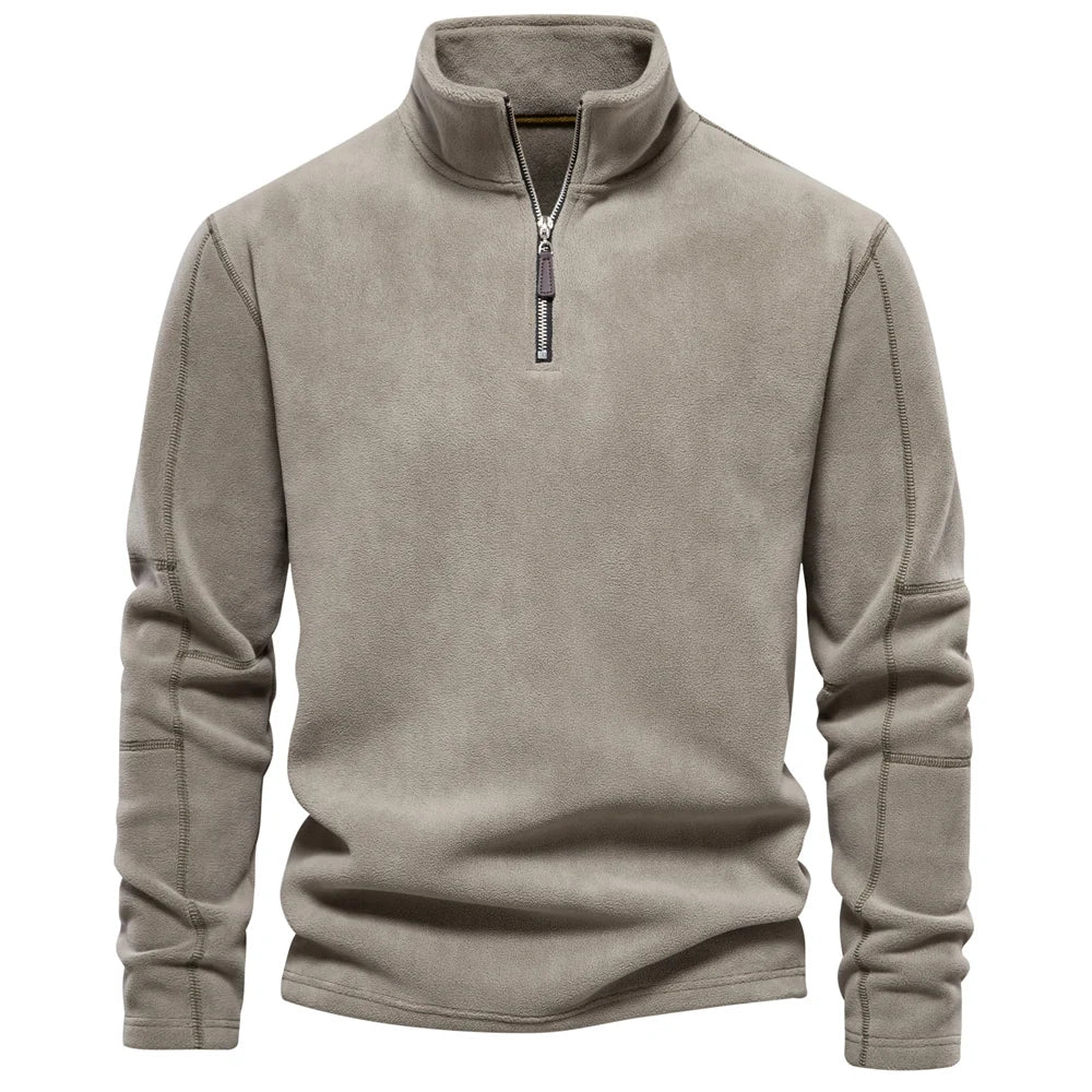 Larry | Heren Wintertrui met Hoge Kraag en Quarter-Zip