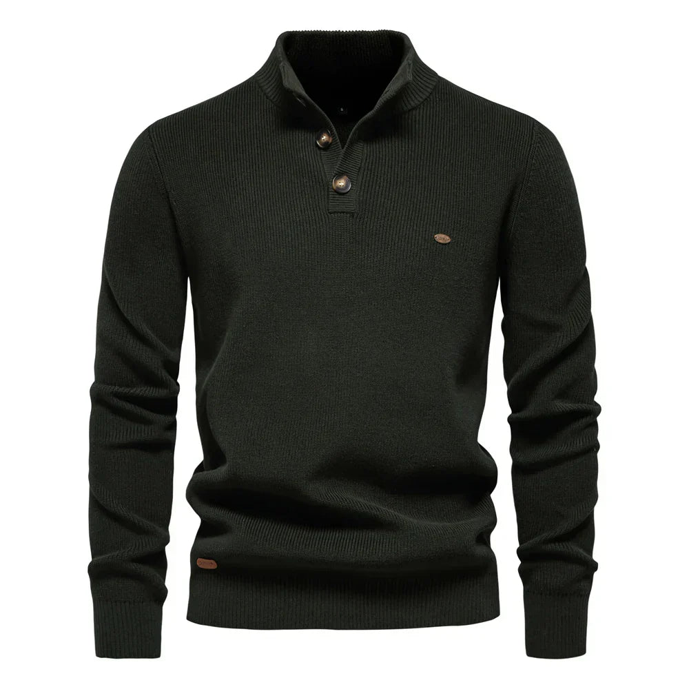 Marvion | Heren Trui Met Knoopdesign