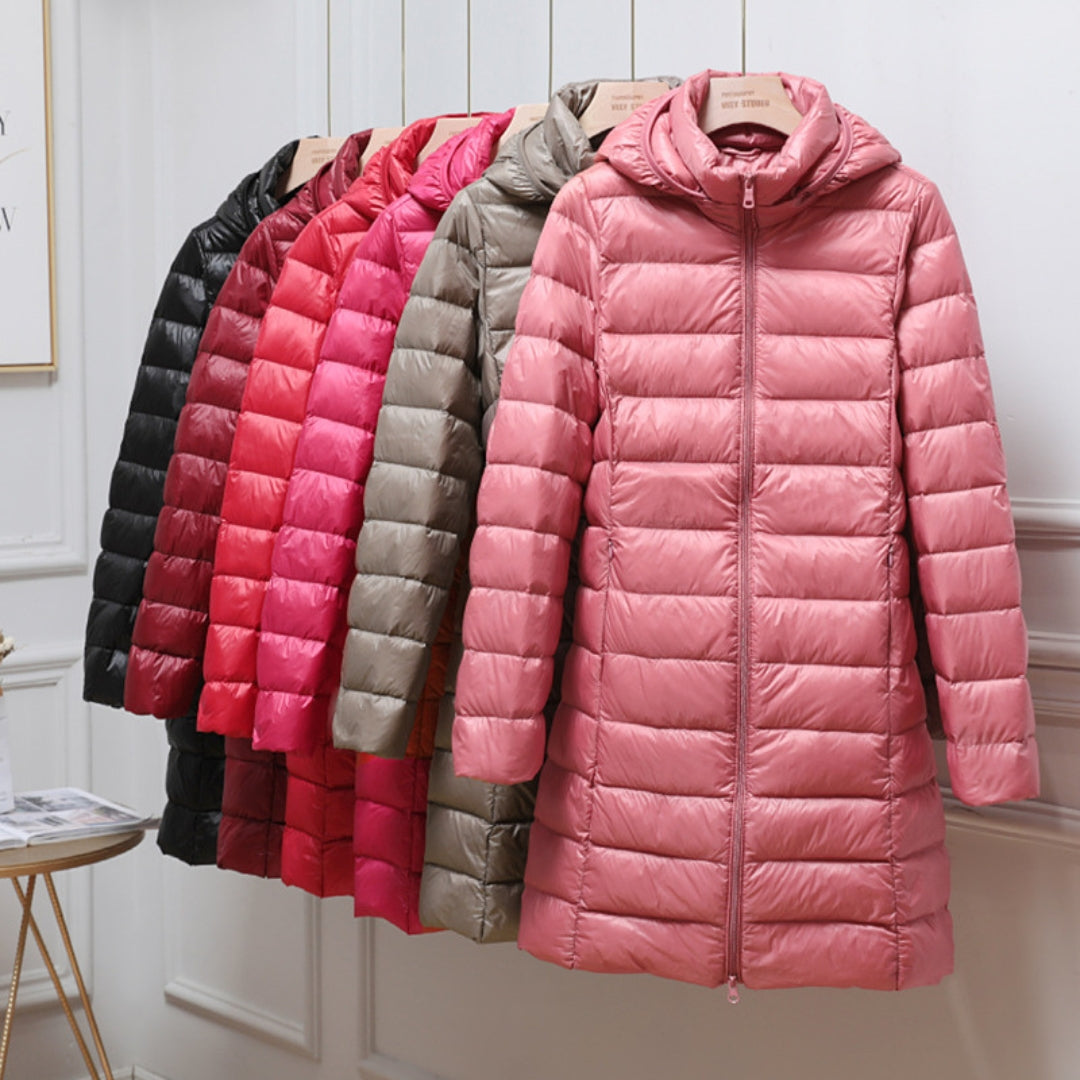 Elvaria | Gewatteerde Jas met Elegant Silhouet