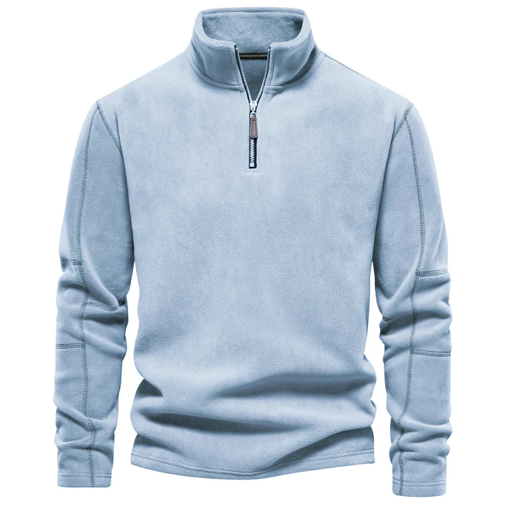 Larry | Heren Wintertrui met Hoge Kraag en Quarter-Zip