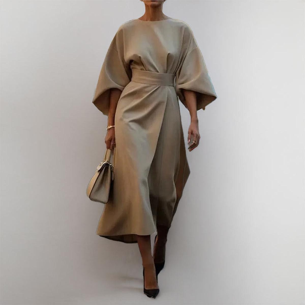 Eldra | Maxi-jurk met vleermuismouwen