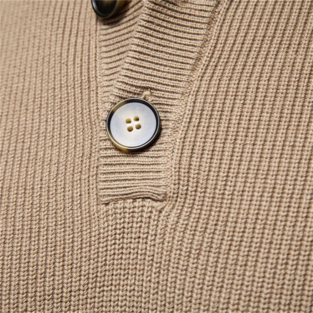 Marvion | Heren Trui Met Knoopdesign