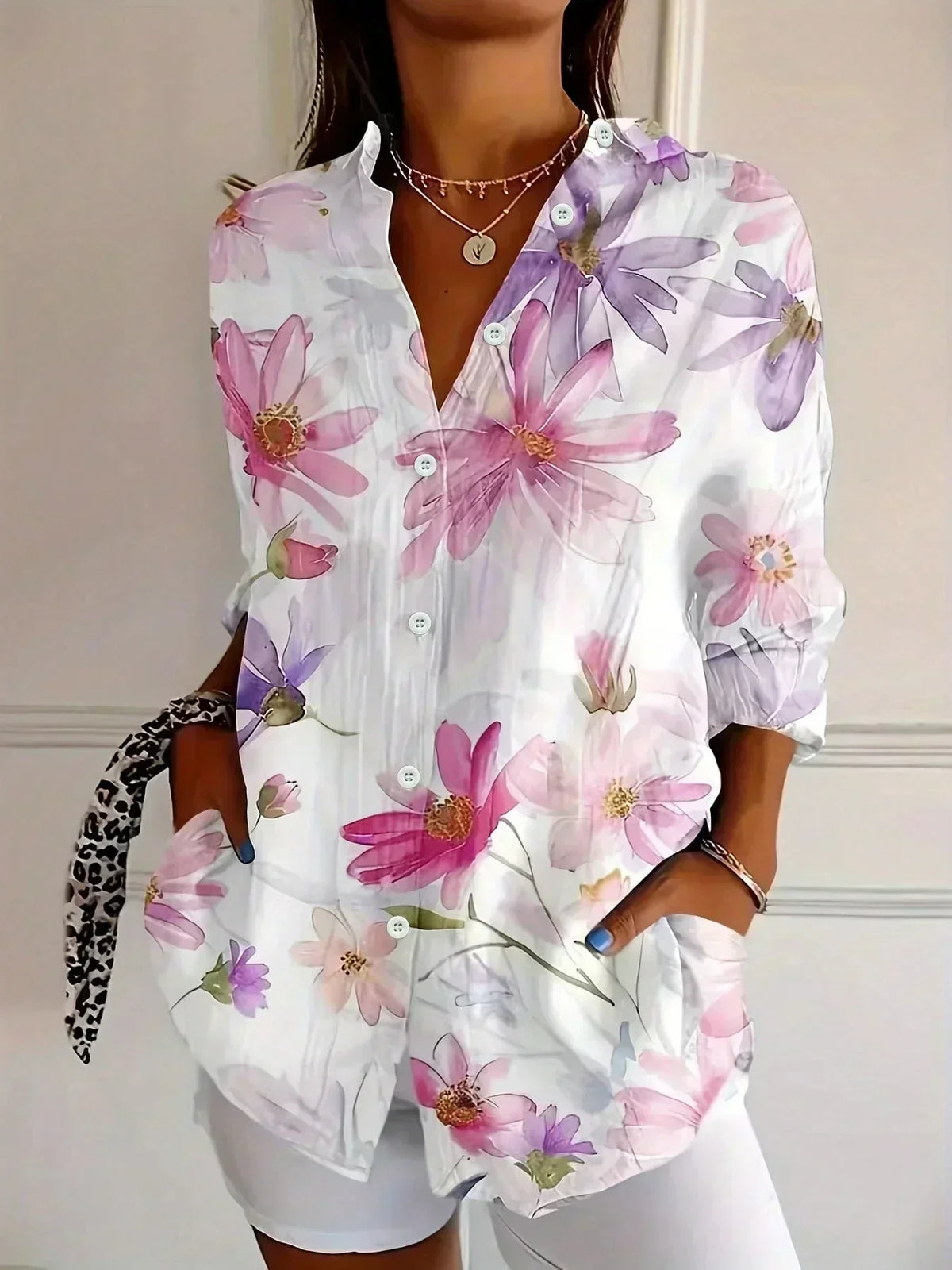 Portia | Blouse met kleurrijke print