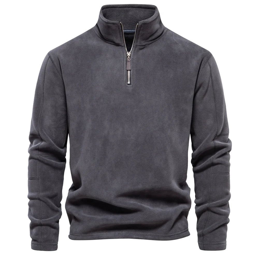 Larry | Heren Wintertrui met Hoge Kraag en Quarter-Zip