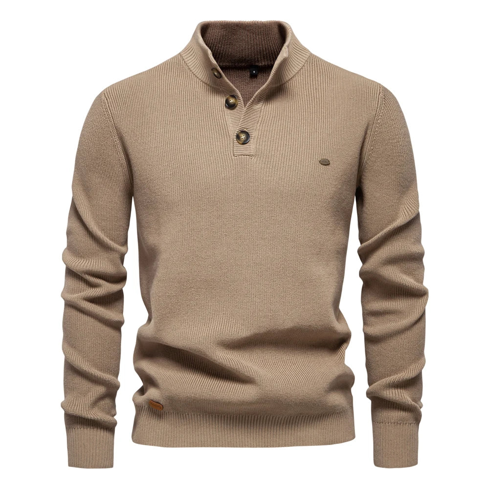 Marvion | Heren Trui Met Knoopdesign