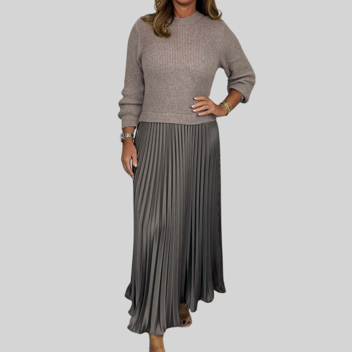 Jacobine - Unieke winterjurk met rokdetail