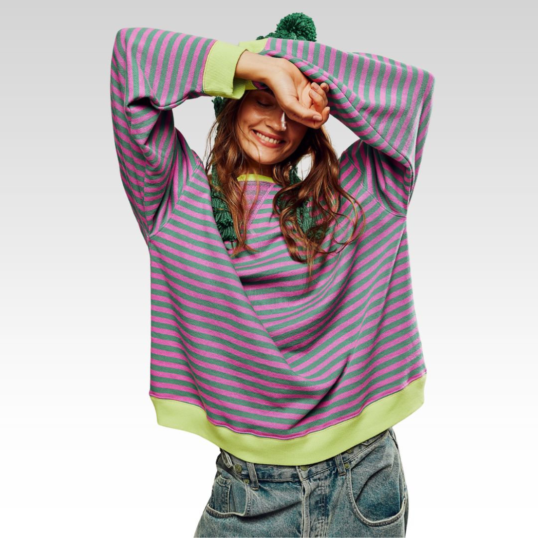 Fayvella | Gestreepte Oversize Trui