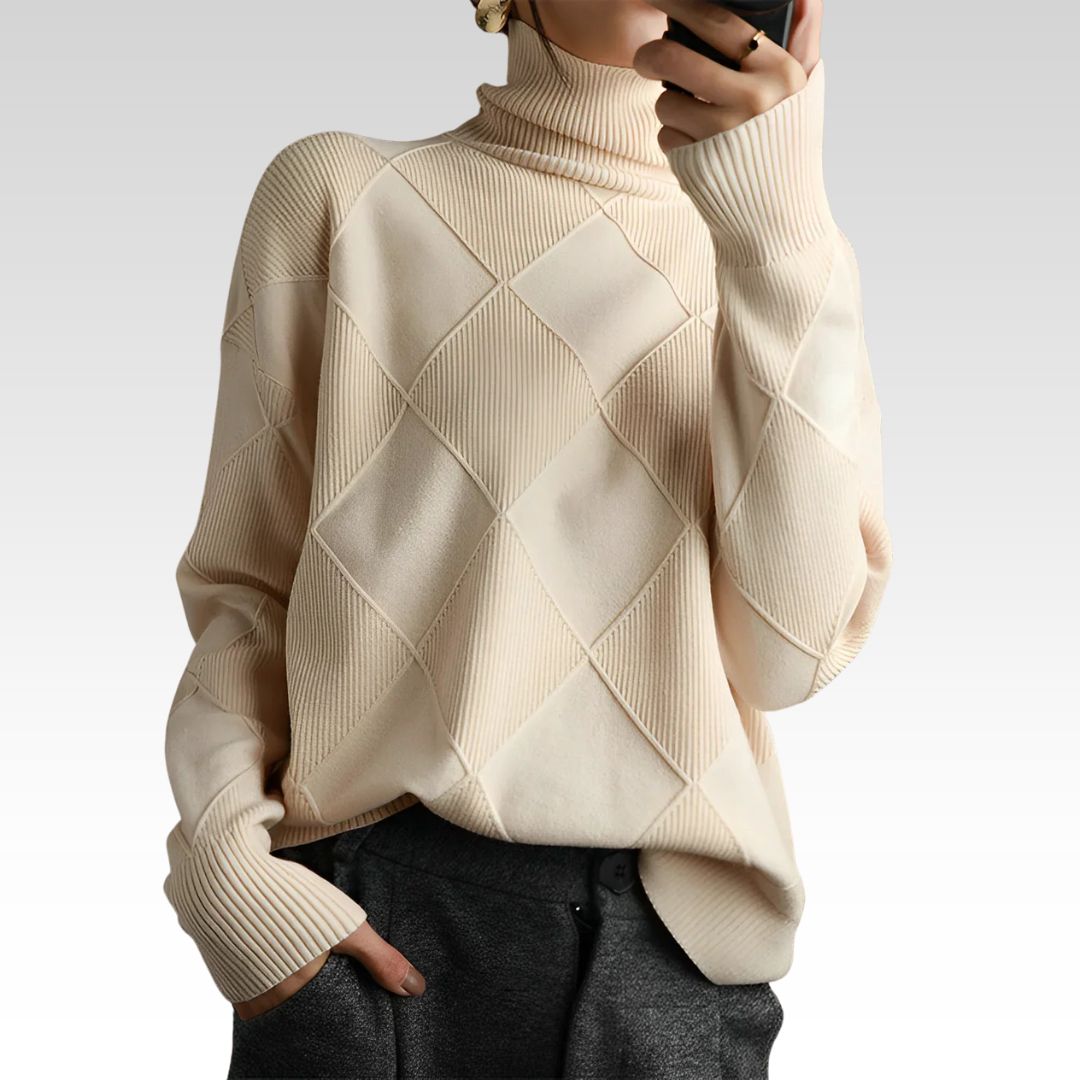 Marcelle | Elegante Coltrui met Geometrisch Patroon