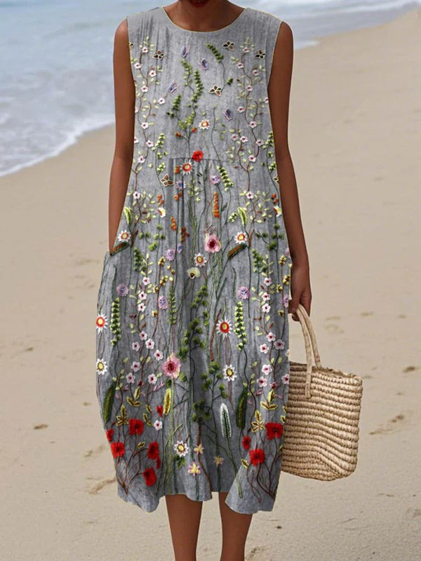 Cara | Wildflower Midi-jurk