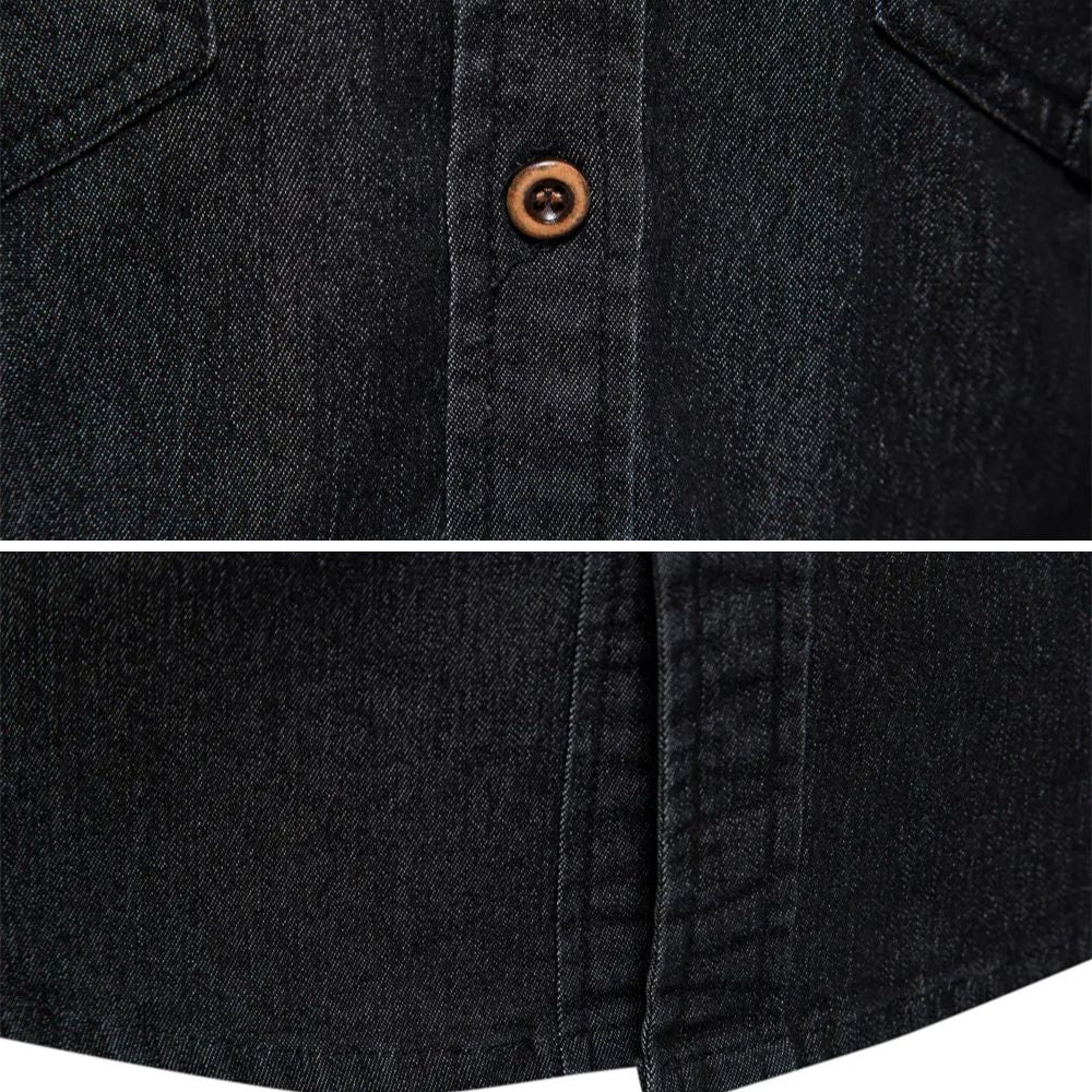 Jim | Katoen denim overhemd