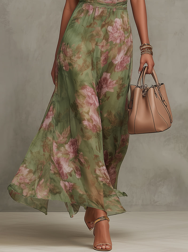 Katrina | Elegante Bloemen Maxi Jurk