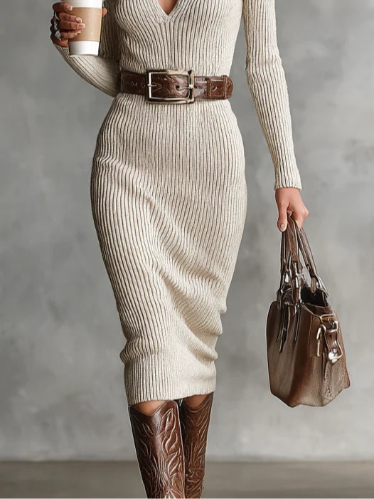 Tamar | Elegante gebreide jurk