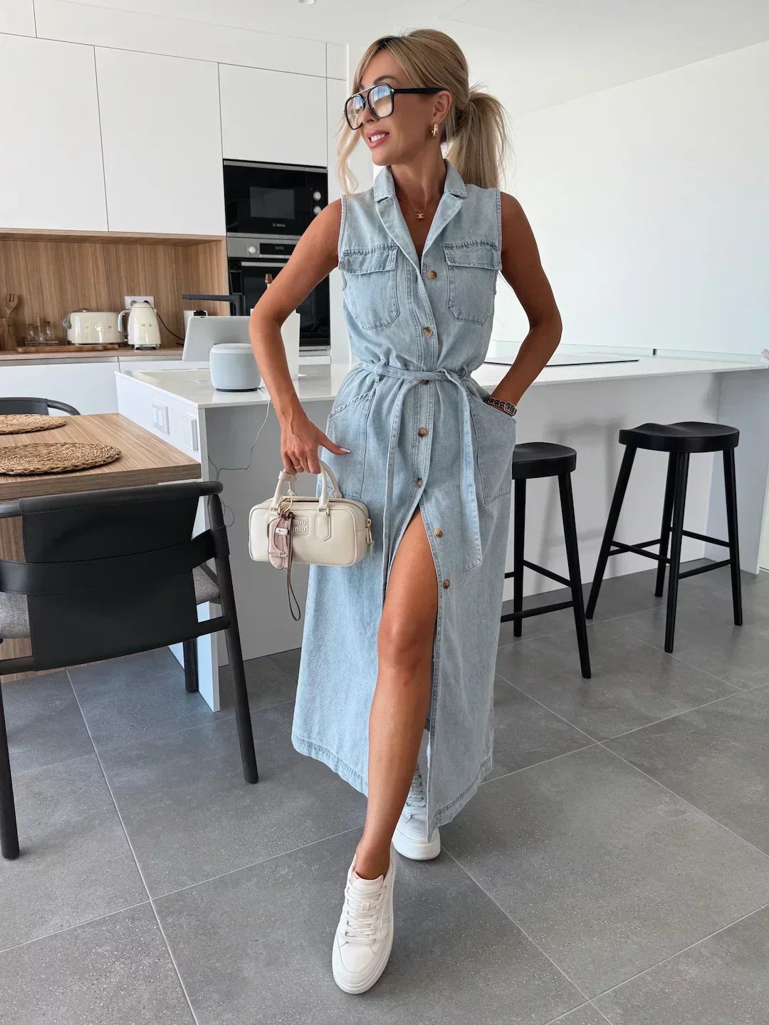 Katarina | Maxi Denim Jurk