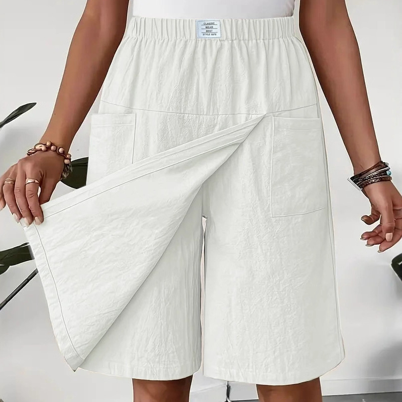 Mirevyn - Casual jurk voor vrouwen met elastische taille asymmetrische short rok