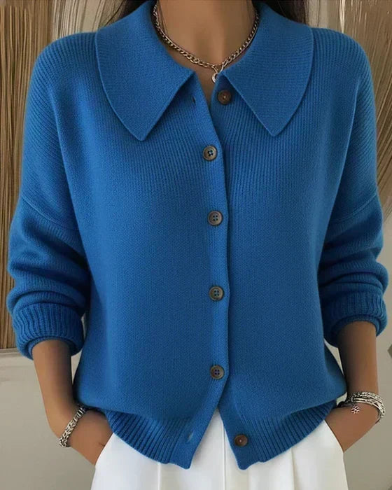 Jennifer | Dames Vest met Puntkraag en Knoopsluiting