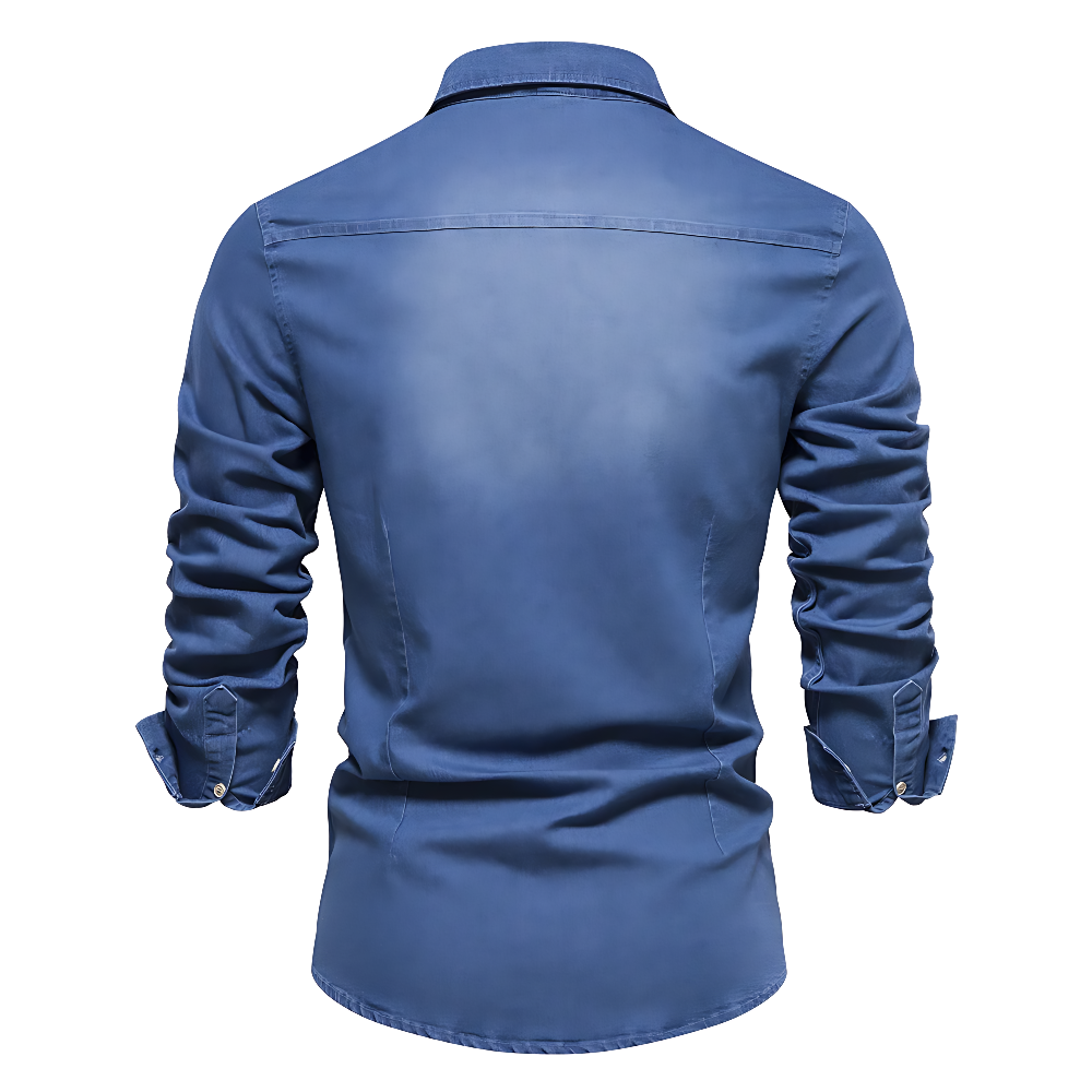 Jim | Katoen denim overhemd