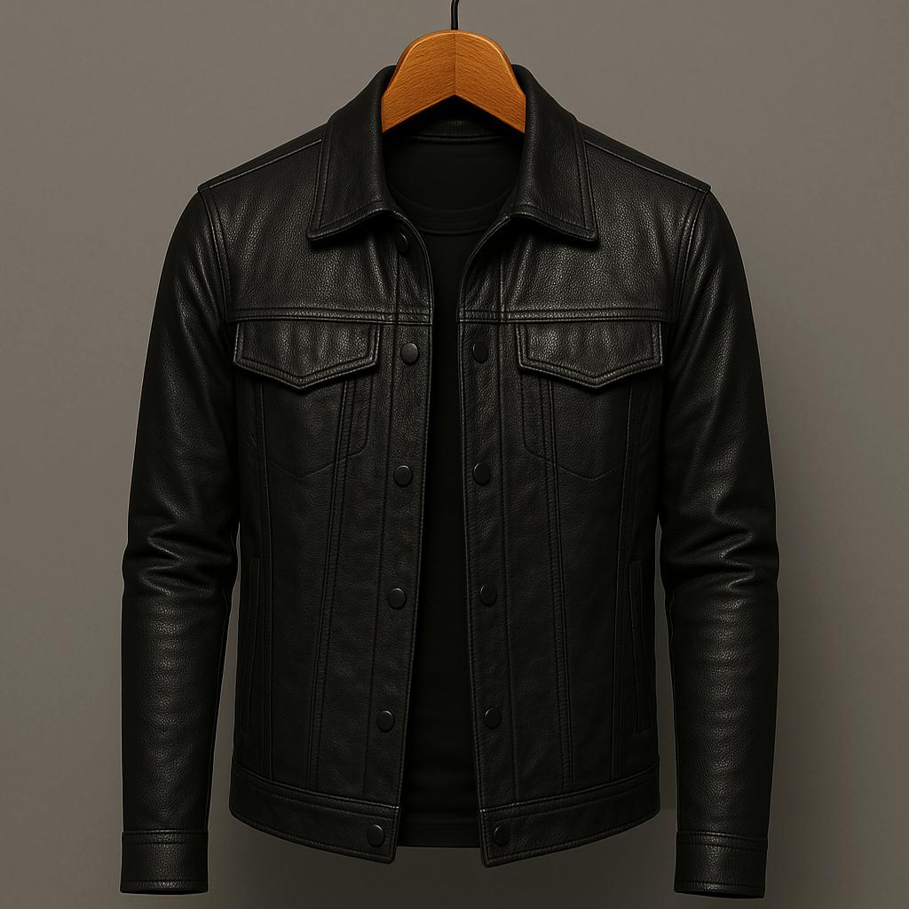 Darius | Stijlvolle Jas in Moto-Look