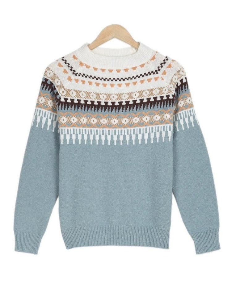 Veslina | Gebreide Trui met Scandinavisch Patroon