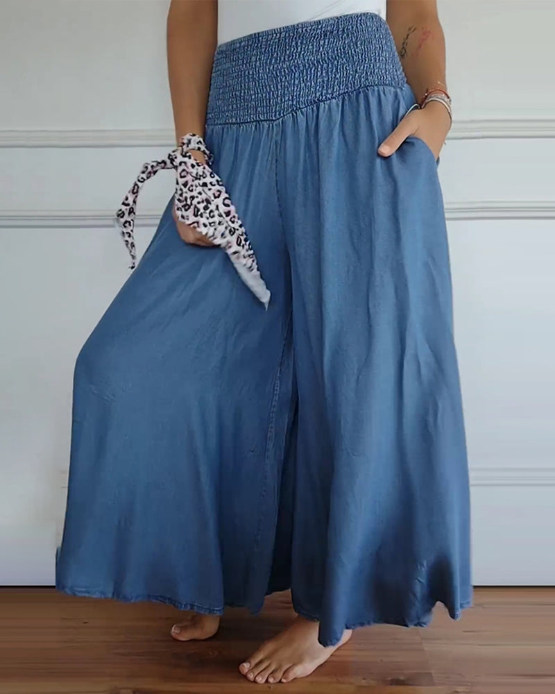 Jasper | Vloeiende Smocked Taille Broek