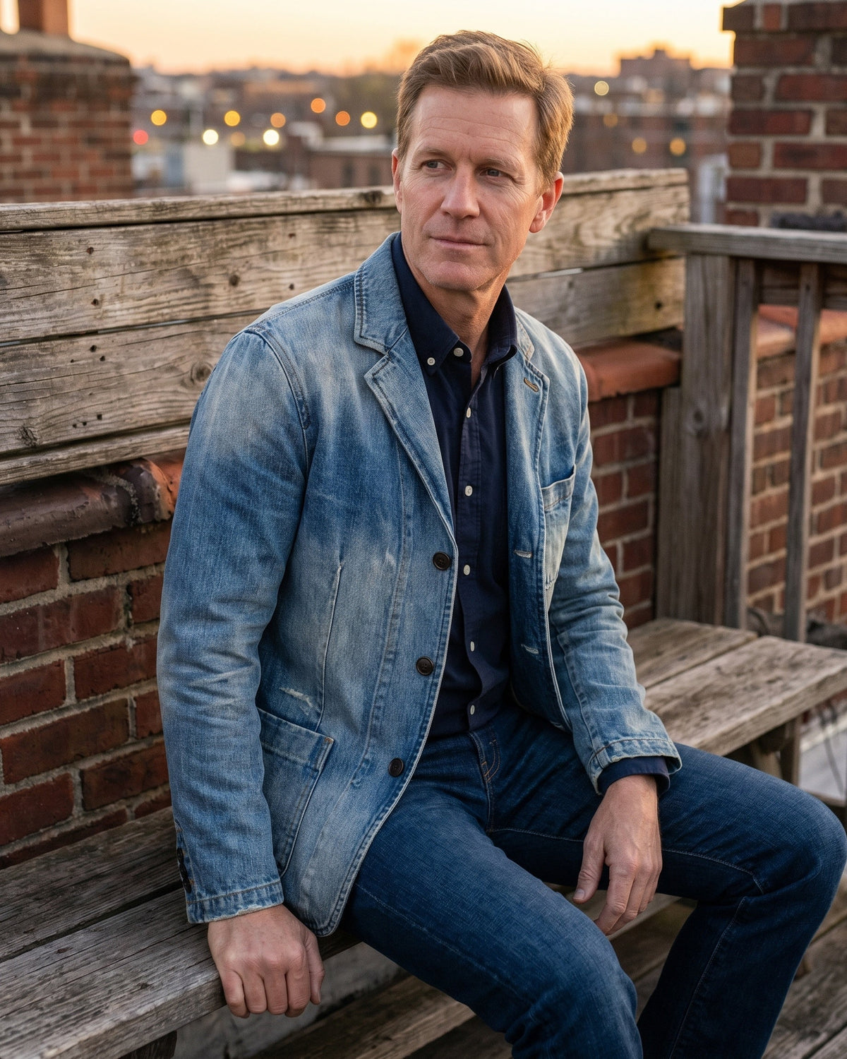 Gabriel | Stevig denimhemd voor heren