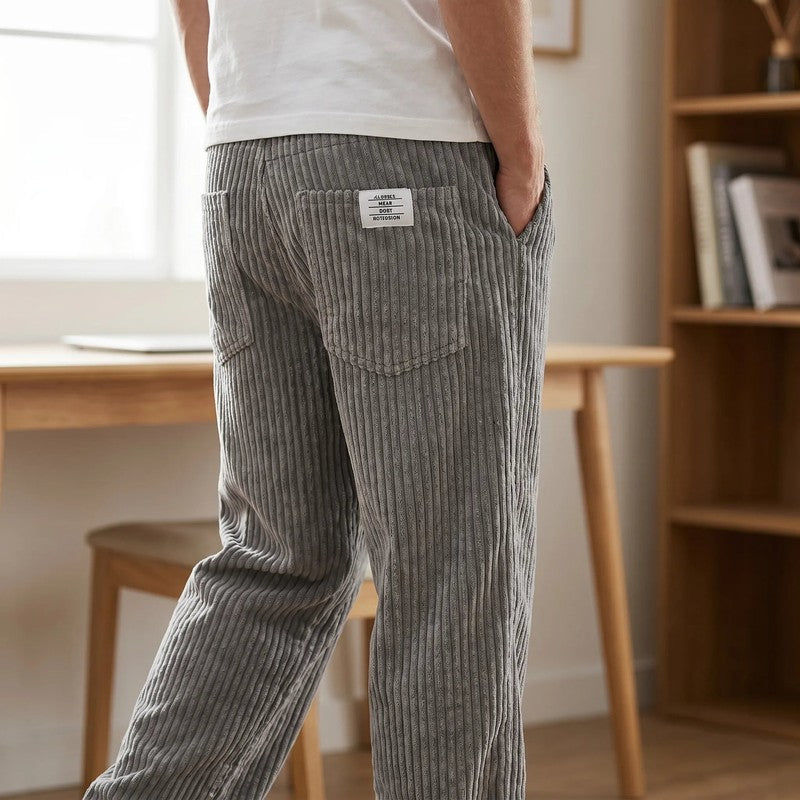 Jeroen | Geribde Relaxed Fit Broek