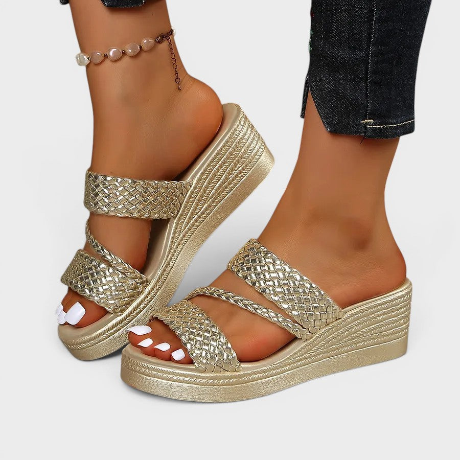 Susanne | Comfortabele plateausandalen