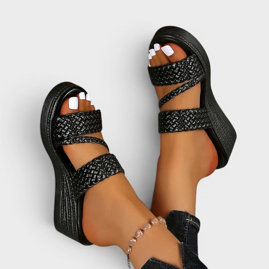 Susanne | Comfortabele plateausandalen