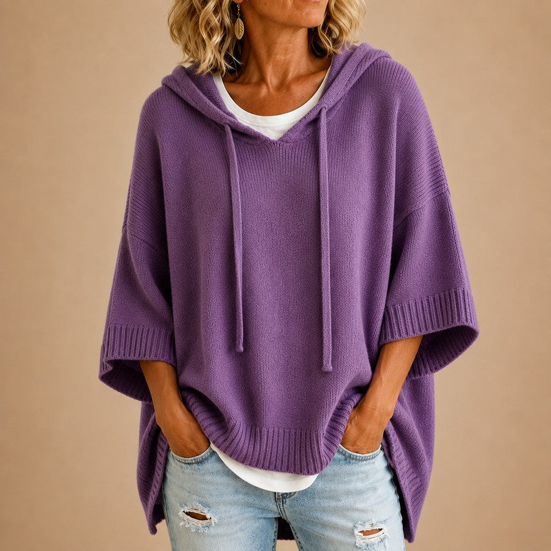 Lina | Poncho Trui met Capuchon