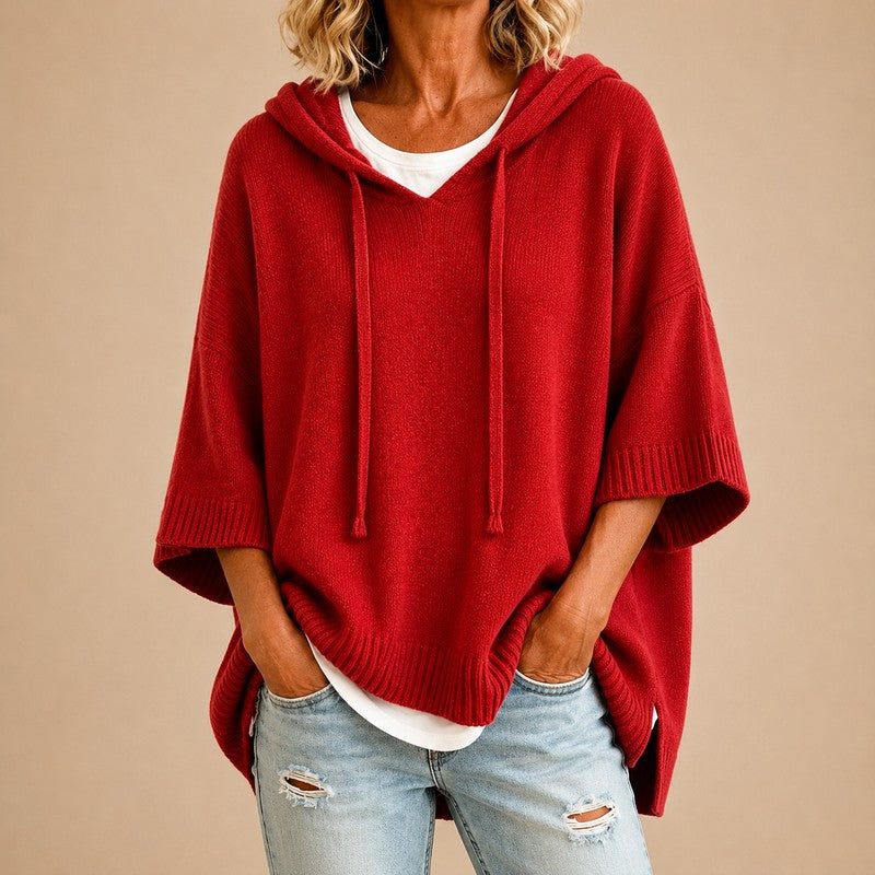 Lina | Poncho Trui met Capuchon