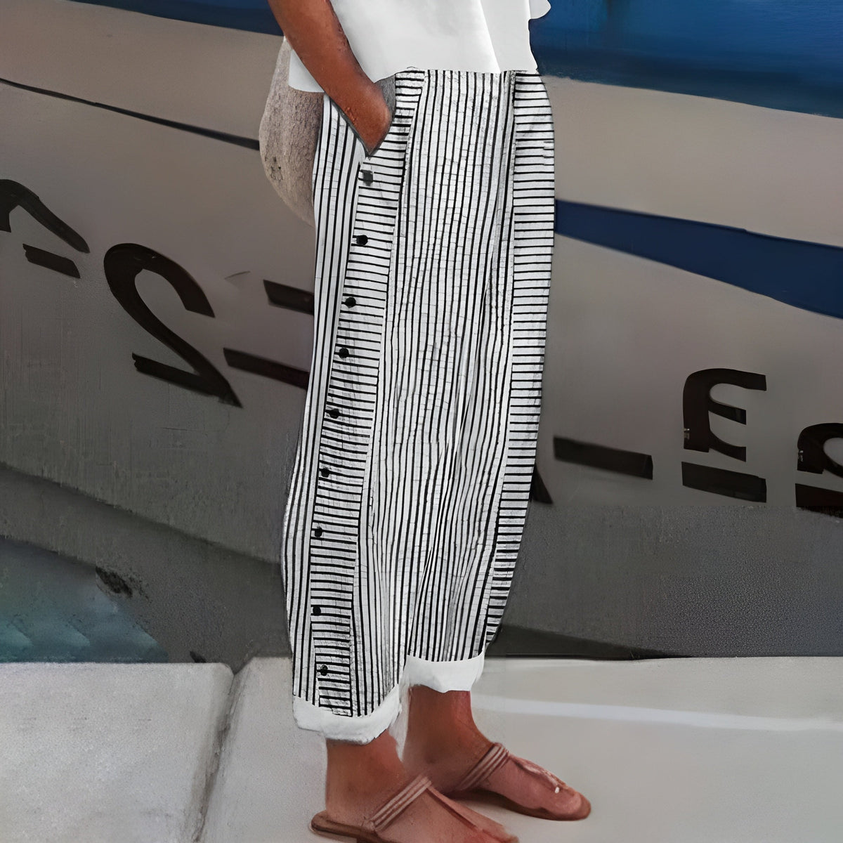 Dagny | Stijlvolle Zomer Gestreepte Broek