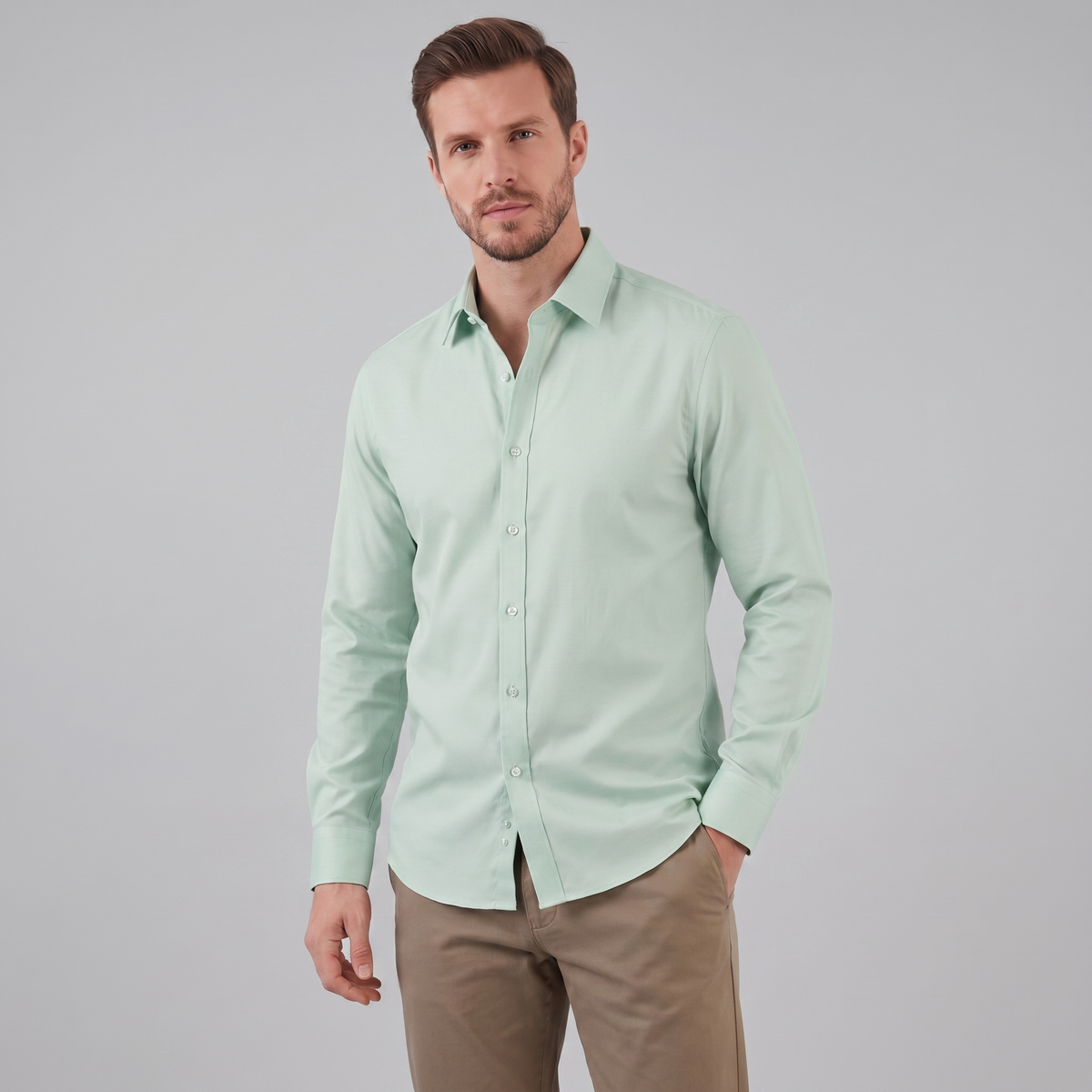 Austin | Heren Overhemd Slim Fit met Lange Mouwen
