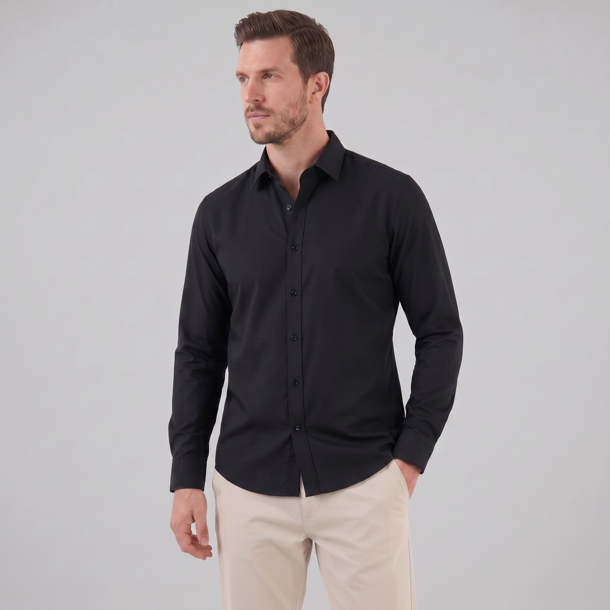 Austin | Heren Overhemd Slim Fit met Lange Mouwen
