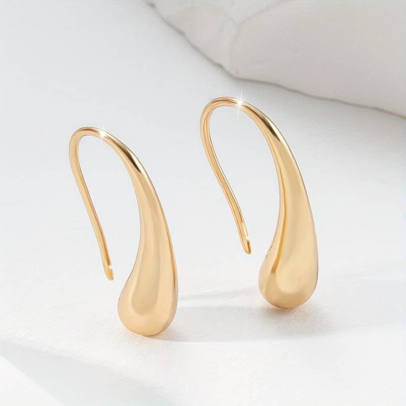 Vintage gouden "Drop" oorbellen