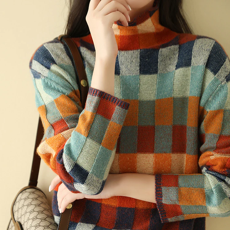 Ravelyn | Rollneck Trui met Patchwork