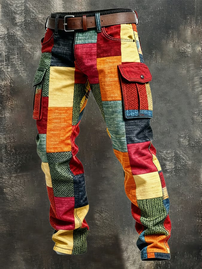 Xavier | Patchwork-cargobroek voor heren