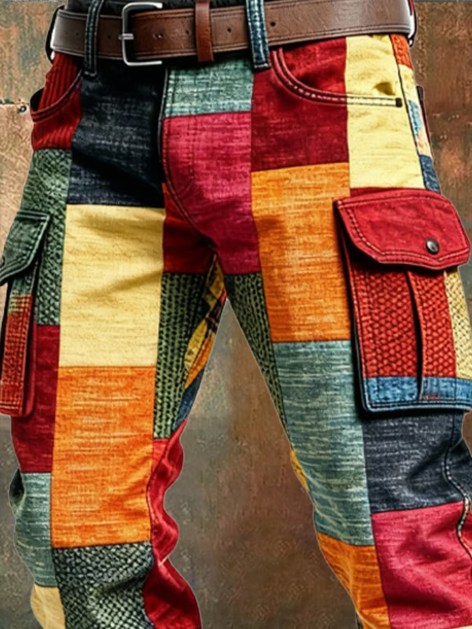 Xavier | Patchwork-cargobroek voor heren