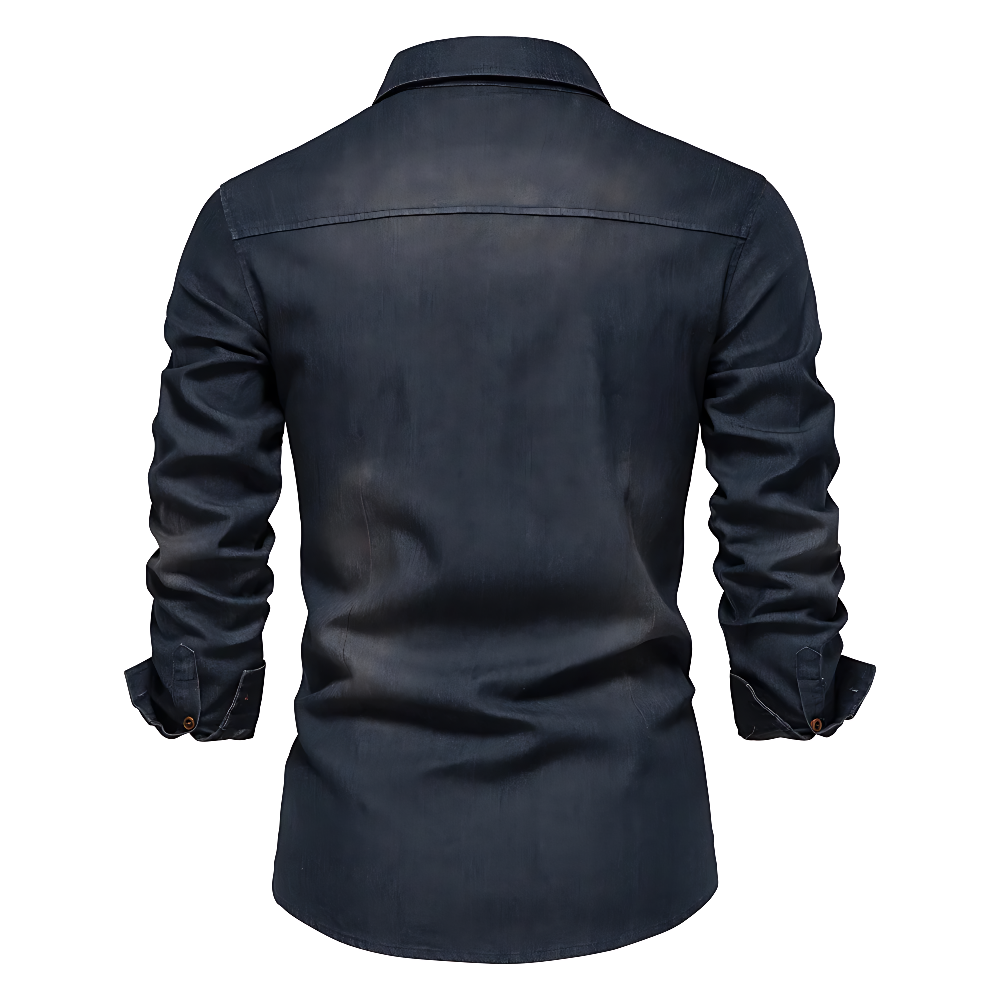 Jim | Katoen denim overhemd