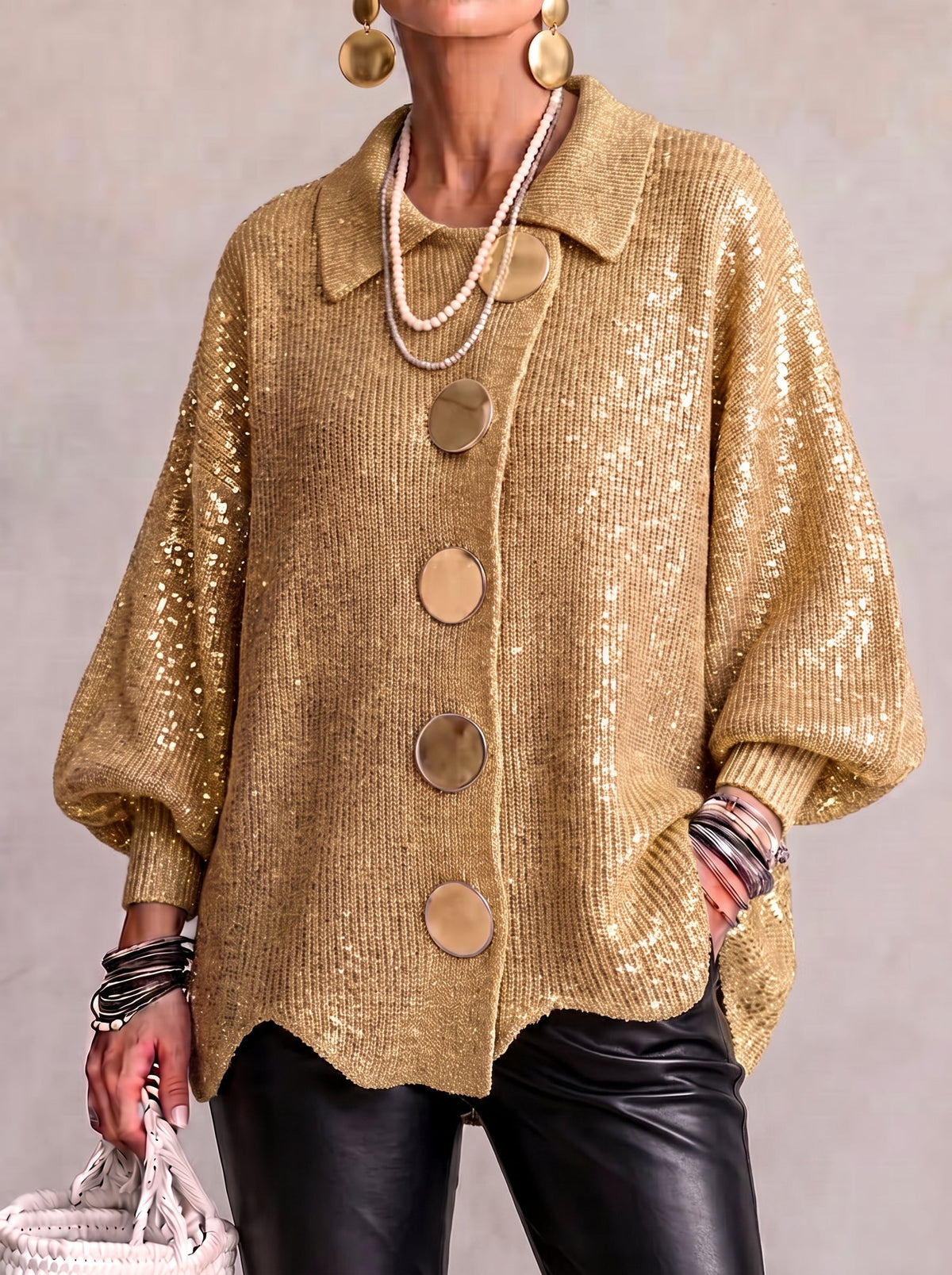 Isabelle | Oversized vest met kraag