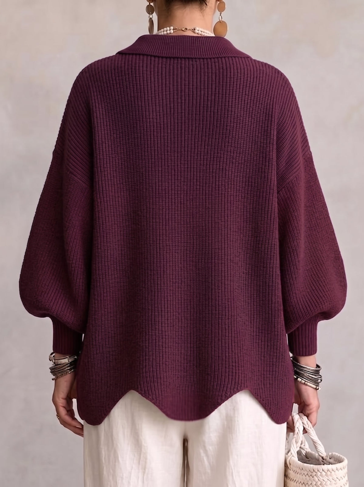 Isabelle | Oversized vest met kraag