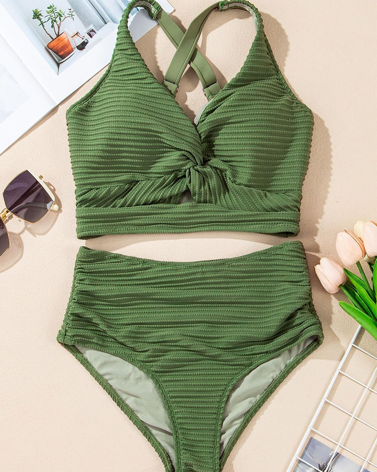 Ninalyn | Bikiniset met geribbelde draai