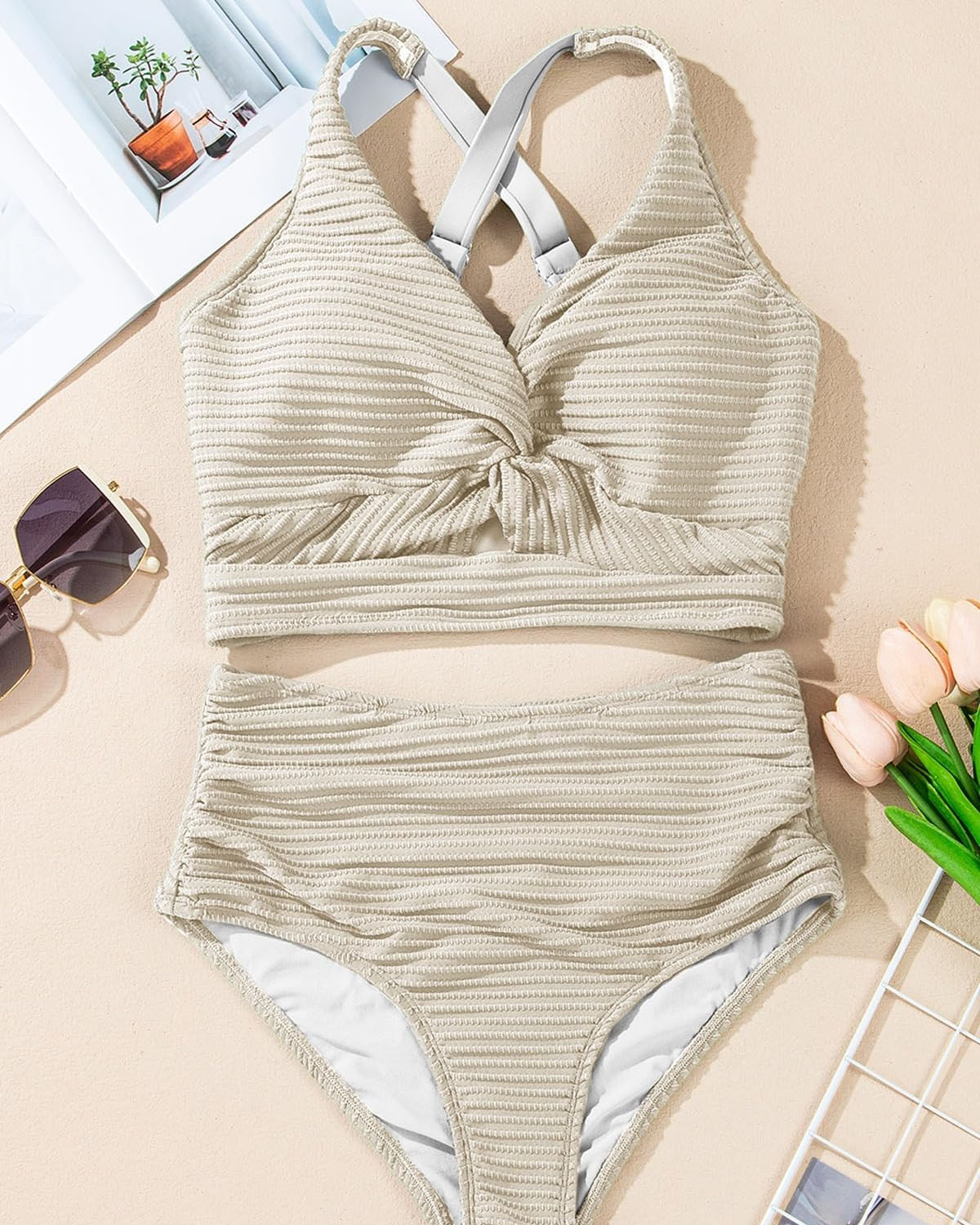 Ninalyn | Bikiniset met geribbelde draai