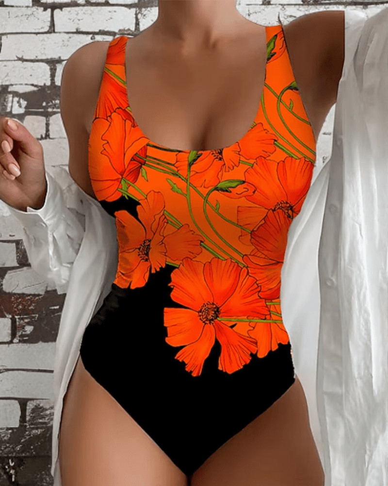Loren | Trendy Badpak met Bloemenprint