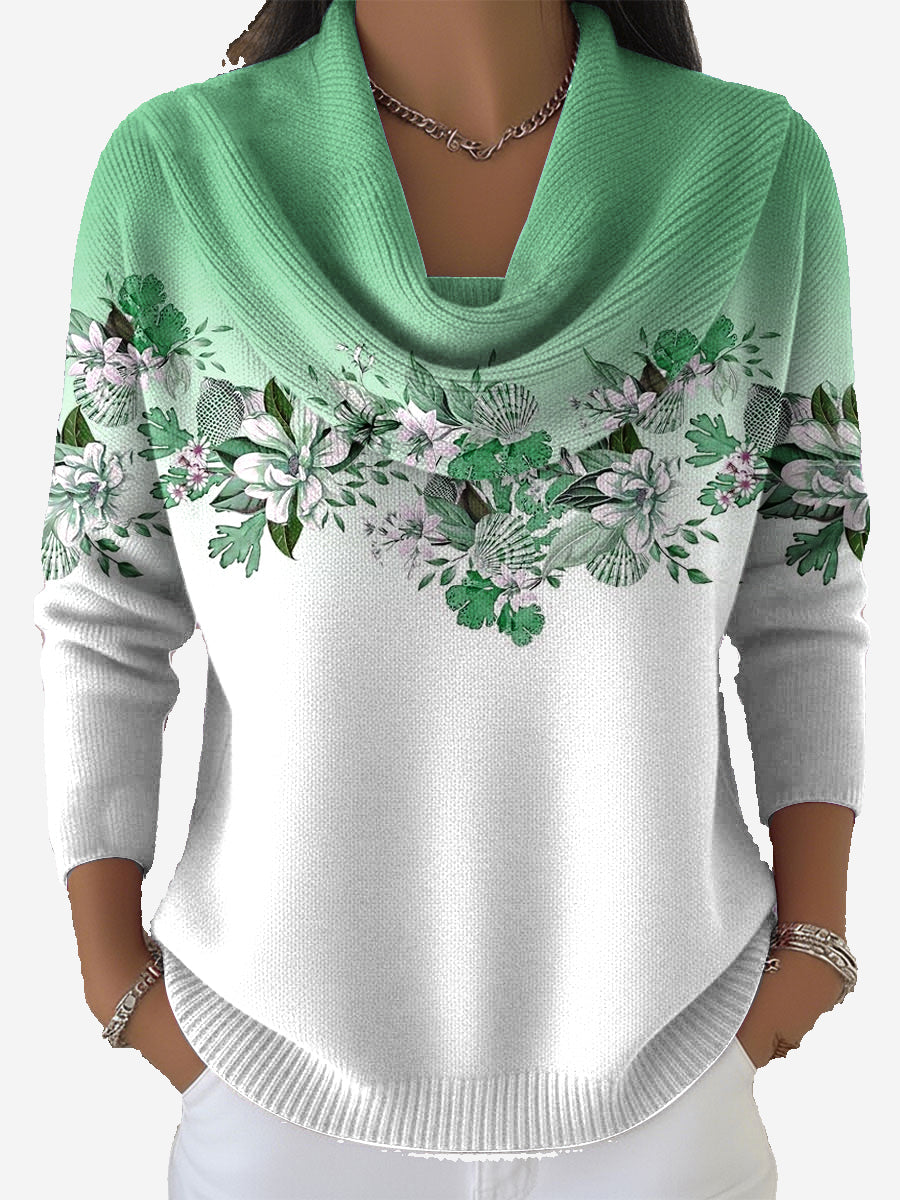 Elarionne - Zachte Trui met Bloemenprint