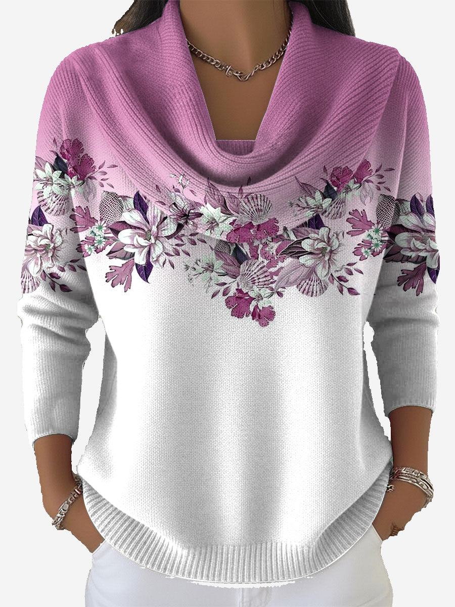 Elarionne - Zachte Trui met Bloemenprint