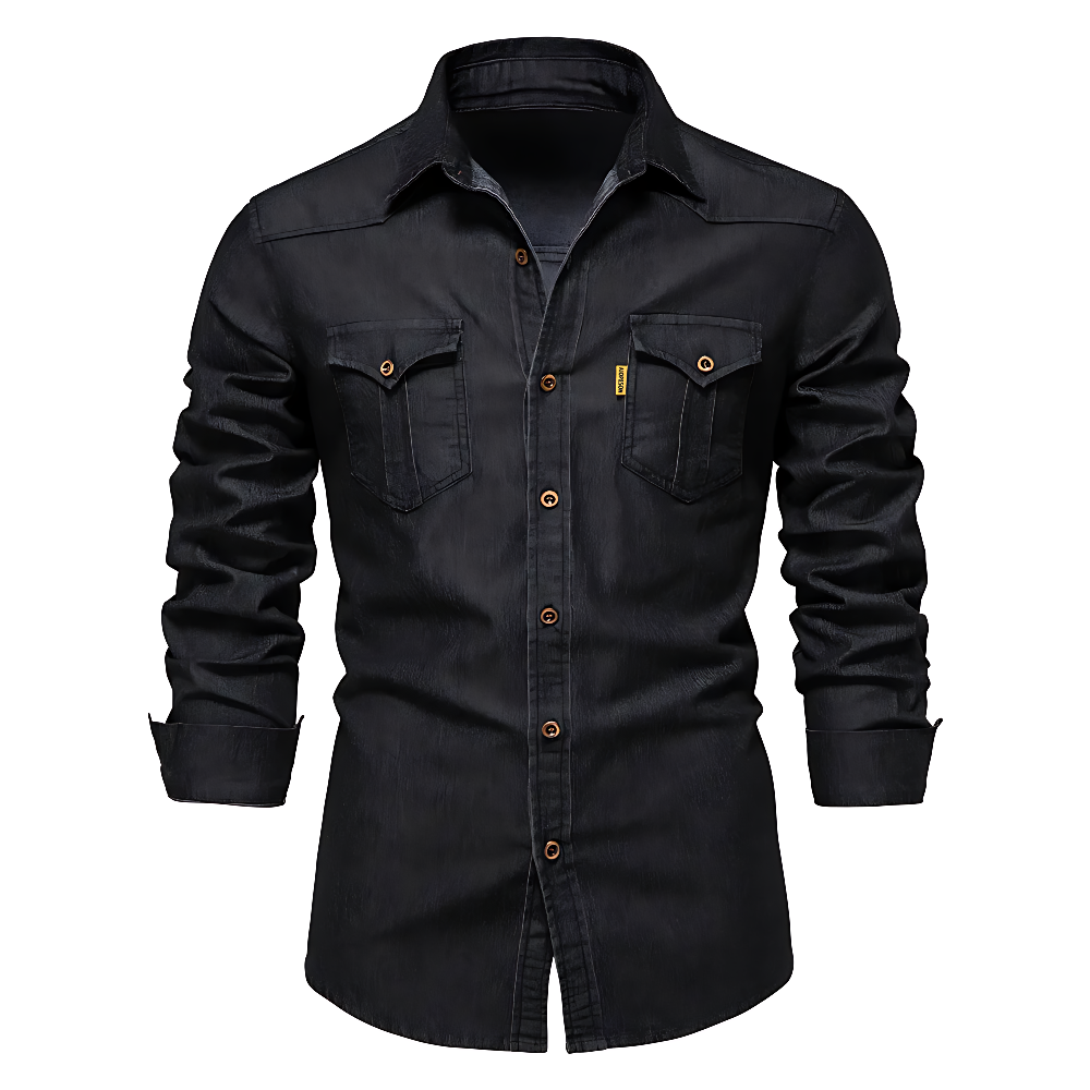 Jim | Katoen denim overhemd