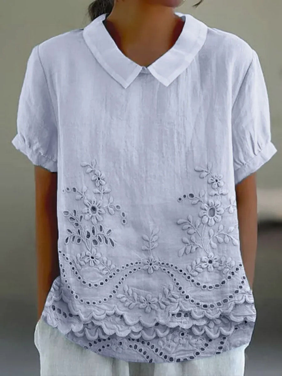 Stacey | Kleurrijk shirt met artistieke print