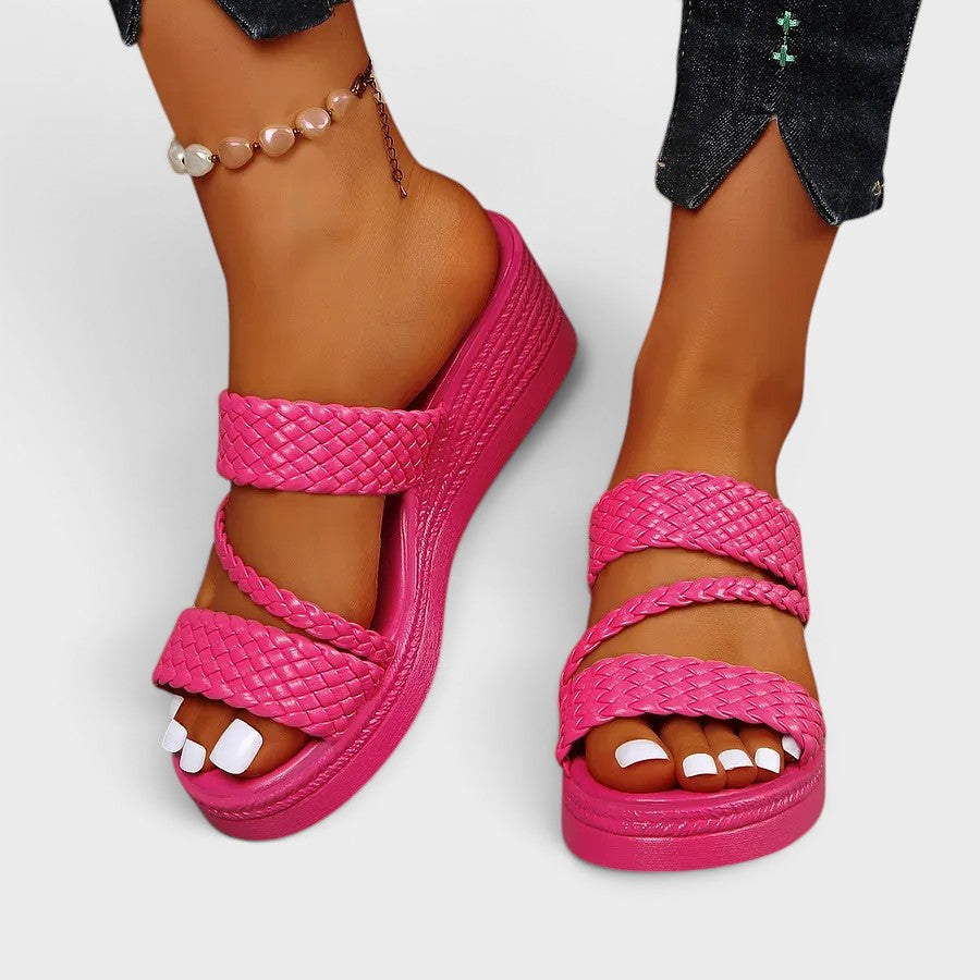 Susanne | Comfortabele plateausandalen